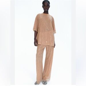 NWT H&M Studio Nude Sequin Runaway Pants Size XS